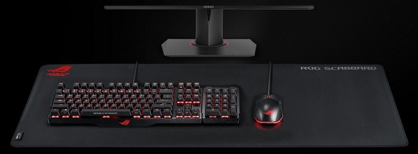 耐用防水、夜光LOGO：ASUS 华硕 发布 ROG Scabbard 电竞鼠标垫