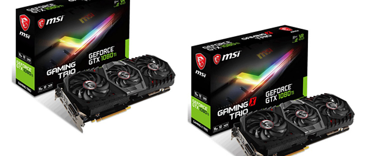 霸气散热模组、RGB幻彩：msi 微星发布GTX 1080 Ti GAMING TRIO/GAMING