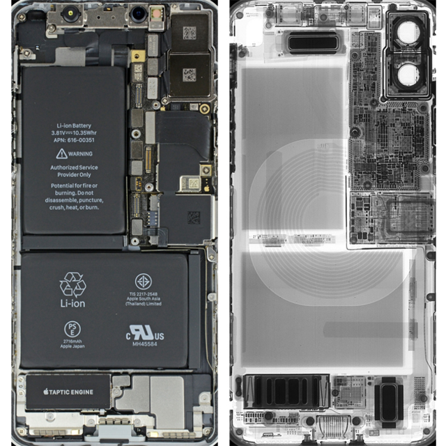 X射线透视效果：iFixit 发布 iPhone X 透视壁纸 