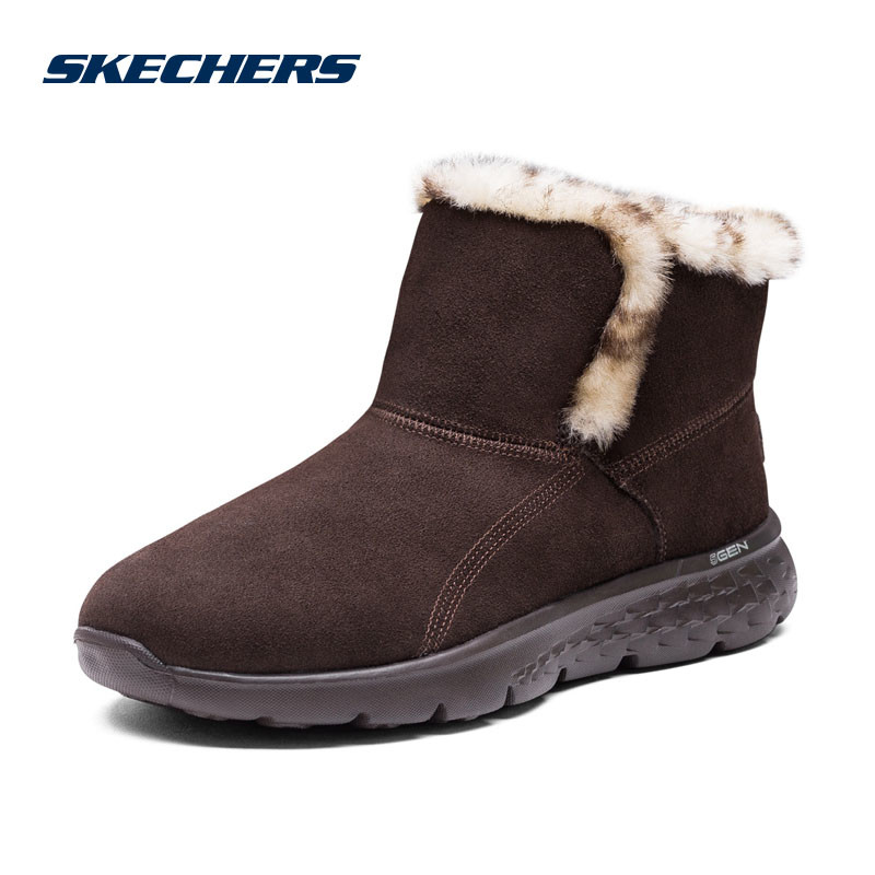 #晒单大赛#Skechers 斯凯奇 短筒反毛皮雪地靴 开箱试穿