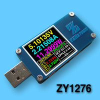 YZXstudio彩表 USB电流电压容量快充QC4 PD3.0 MFI PPS协议测试仪