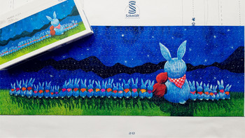 没事儿拼个图 篇一：雷诺瓦 几米系列 之 兔兔排排坐 1000片 夜光拼图 开箱