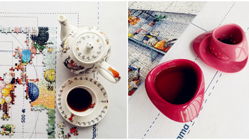 一壶一杯一拼图：PO 玫瑰花茶具 + DUNOON 丹侬 猫咪茶具 & 咖啡杯 晒单
