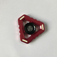 COGO  铝合金指尖荧光陀螺EDC三角金刚陀螺解减压创意玩具 RHH 红色