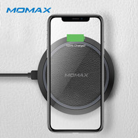 摩米士（MOMAX）苹果无线充电器 Qi快充无线充电板底座支持iPhone8/8Plus/X/三星S7/S8+等 黑色