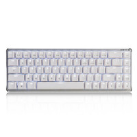 黑爵（AJAZZ）锌合金无线蓝牙机械键盘 靓银白 cherry青轴  ipad 安卓 平板 电脑 苹果MAC