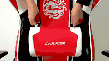 红的很亮骚 DXRACER 迪锐克斯 F189 电竞椅(红色白龙） 入手开箱