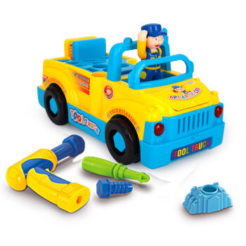 这个“声光电”玩具不一般—汇乐工具卡车开箱简评
