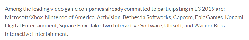任天堂确认参展E3 2019，红绿阵营摩拳擦掌备战明年