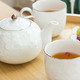  纯洁而甜美 ~ 当婚纱遇上红茶，是世间最美的诗：日本AITO桂由美 浮雕美浓烧 壶杯碟5件套　