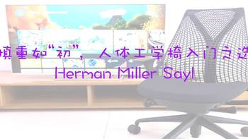 慎重如“初”：从Herman Miller Sayl谈人体工学椅入门之选