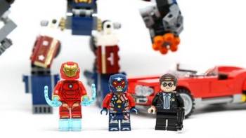 LEGO拼拼乐 篇二百五十七：美亚入乐高：乐高 漫威超级英雄系列 76077 钢铁侠：底特律钢铁铠甲攻击