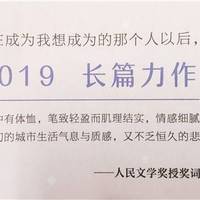 2019购买书籍 篇四：ZDM首晒，2018年度人民文学长篇小说奖——景恒街