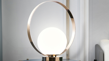镂空金属圈、可触控调节：OPPLE 欧普照明 上新一款 Stella系列 轻奢北欧床头灯