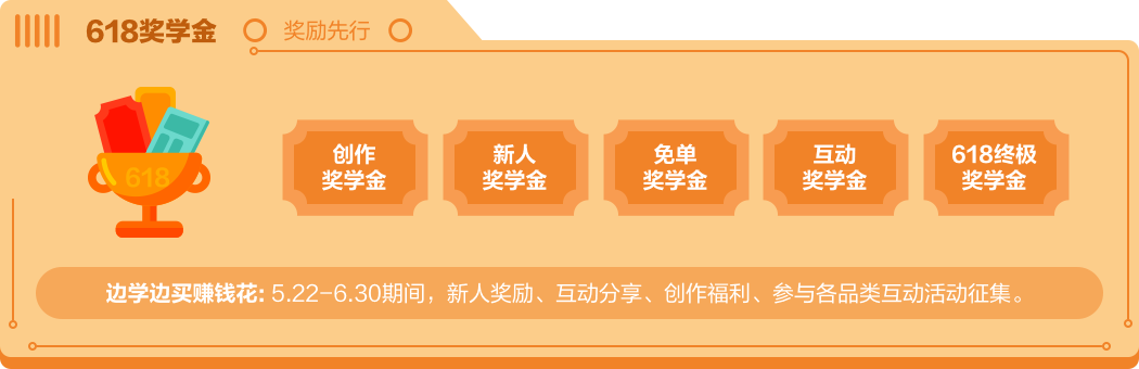 社区日报20190522：618学堂开课啦！大把攻略和奖学金同步上线，边学边买边赚钱！