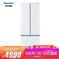 松下（Panasonic）350升变频风冷多门冰箱 银离子除菌净味 全开双层大冷冻 -3℃微冻保鲜 晶莹白 NR-D350TP-W