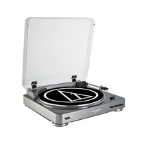 Audio-Technica AT-LP60-USB Fully Automatic Belt-Drive Stereo Turntable (USB & Analog), Silver
