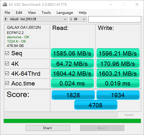 影驰 ONE 512-PCIe M.2 2280 SSD评测：小清新也大有可为