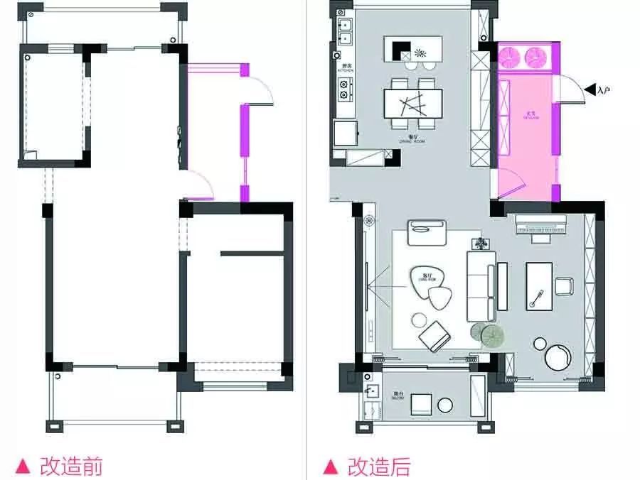 现代简约三居室∣130㎡推倒几道墙，换来大客厅、大厨房，还有简而不凡的轻奢范儿