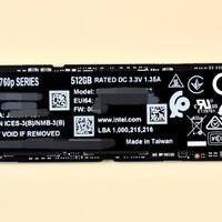 英特尔 512GB SSD固态硬盘 M.2接口(NVMe协议) 760P系列 2280板型