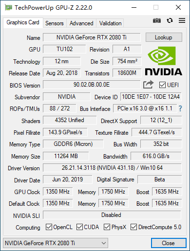 GPU-Z升级2.22.0版本，支持AMD Navi和NVIDIA super系列显卡