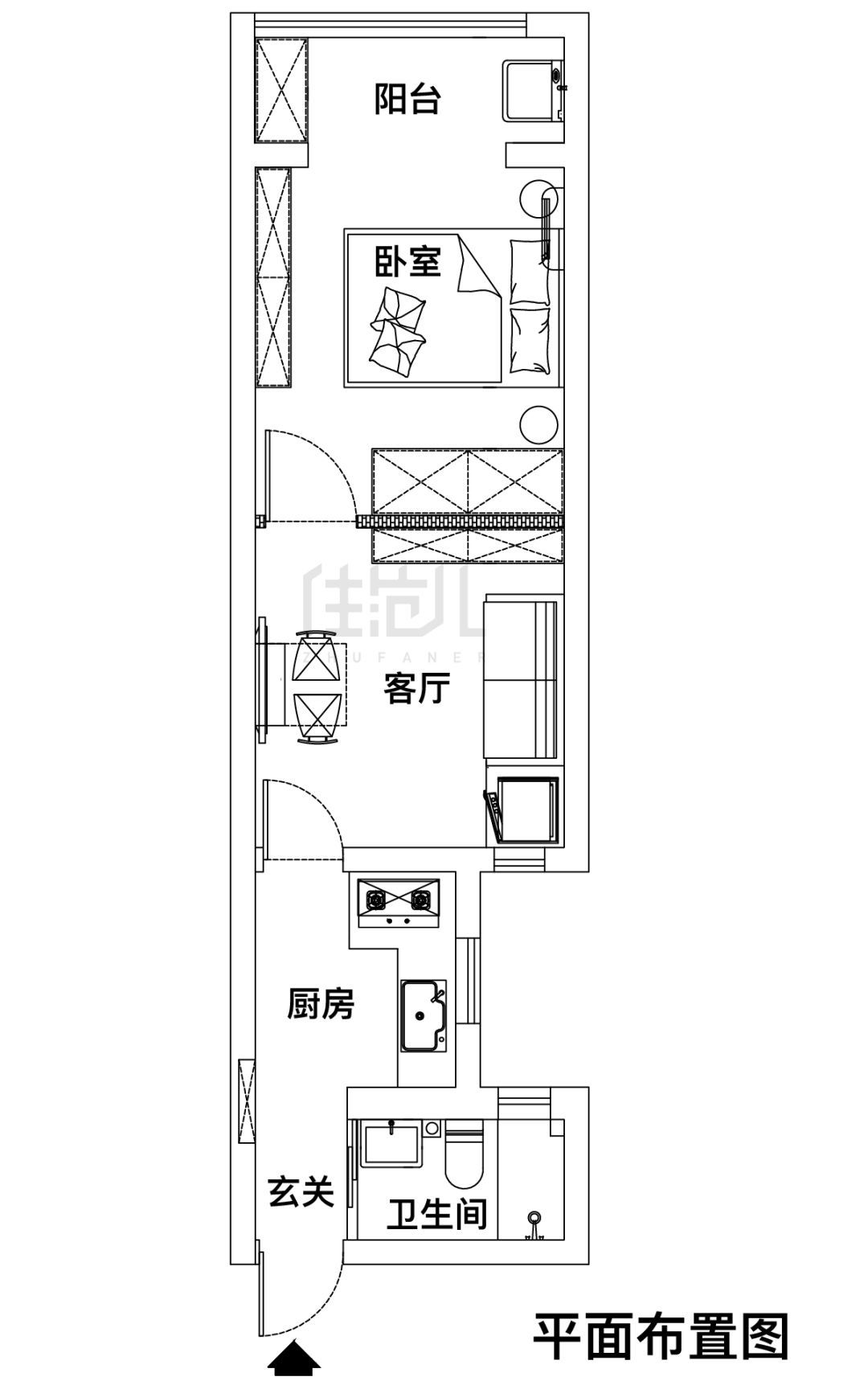 33平老破小，2平的小卫生间，还能干湿分离、收纳空间一个不少