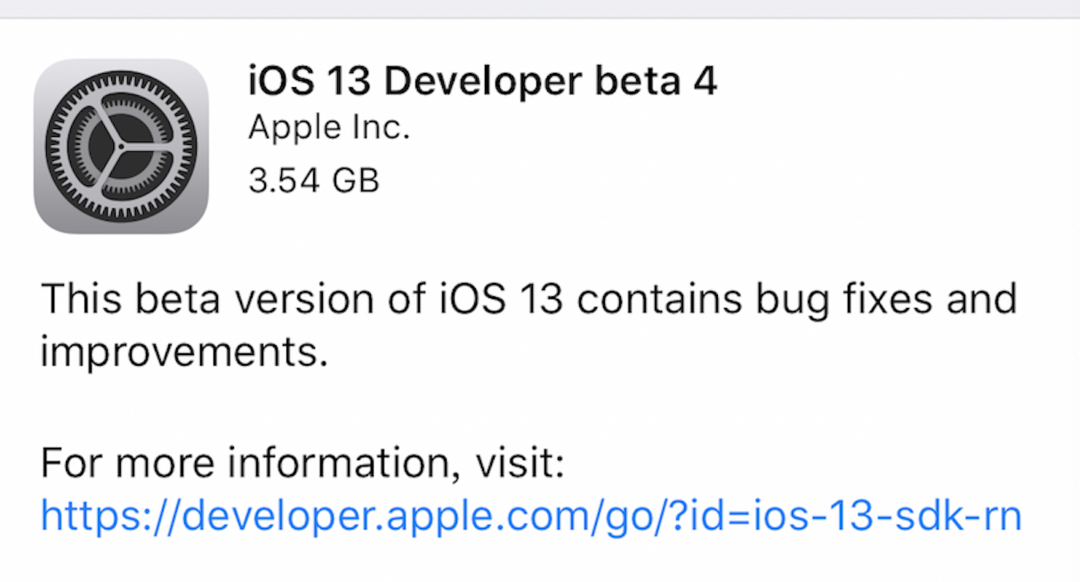 iOS 13 Beta4测试版发布，修复了各种系统Bug，改进了3D Touch，但App兼容性仍然很差