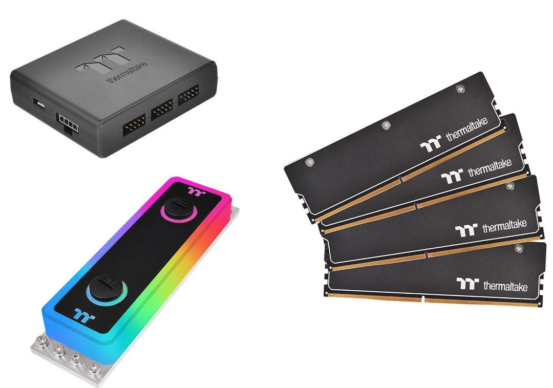 首款双向散热内存、最高32GB四通道：Tt 推出 RGB 水冷内存套装