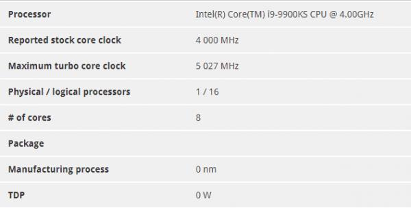 8 核 5GHz、提升 6% 性能：intel 酷睿 i9-9900KS 处理器性能曝光 