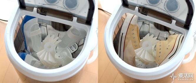 Sanko发布一款可以用来洗鞋子的迷你洗衣机，洗衣洗鞋通用