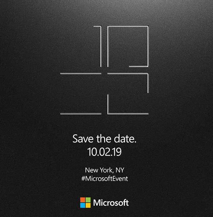 微软宣布将于10月2日举办 Surface 相关活动，或有新双屏设备发布