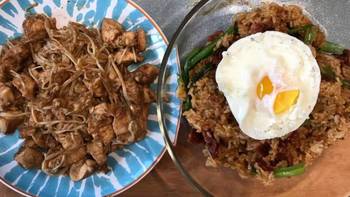 一个人的料理实验 篇五：电饭锅煲仔饭&金针菇焖鸡胸 