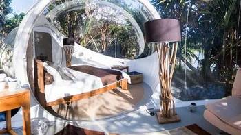 旅游攻略 篇二百七十二：想住玻璃泡泡酒店，去不了约旦那就去毛里求斯，这样透明你敢住吗 