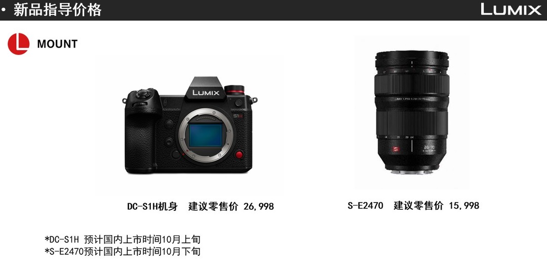 视频性能最强照相机 松下LUMIX S1H国内正式发布