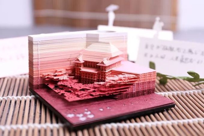 我用这本便签纸,撕出了一座日本清水寺
