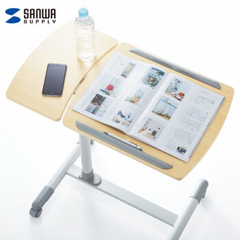 延长书桌可用面积的利器：SANWA SUPPLY移动电脑桌（简晒）