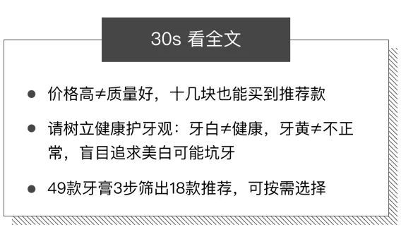 49款热门牙膏大起底：进口网红款不敌超市开架货？