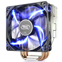 九州风神（DEEPCOOL）玄冰400CPU散热器（多平台/支持AM4/4热管/智能温控/发蓝光/12CM风扇/附带硅脂）