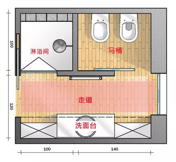 4㎡分离式卫生间的10种布局,二分离、三分离到四分离,小户型也做得到!