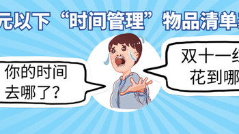 你的时间去哪了？双十一红包花到哪？15元以下“时间管理”物品清单来了