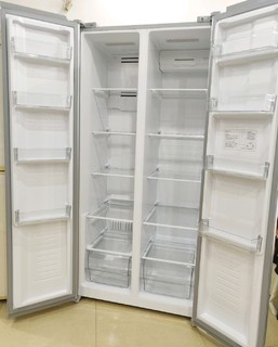 483升冰箱，囤肉肉方便：米家对开门冰箱