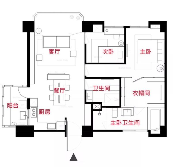 86平两室两卫两阳台,他们推倒一室,换来衣帽间与大浴缸,生活极度舒适