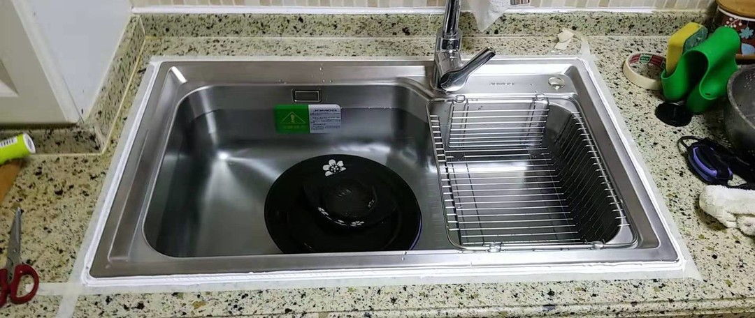 自己动手改造大单槽上下水--为了安装洗碗机