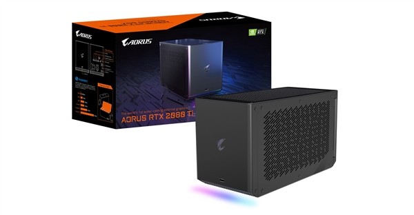 技嘉发布 Aorus RTX 2080 Ti Gaming Box，外置显卡用上水冷 RTX 2080 Ti 