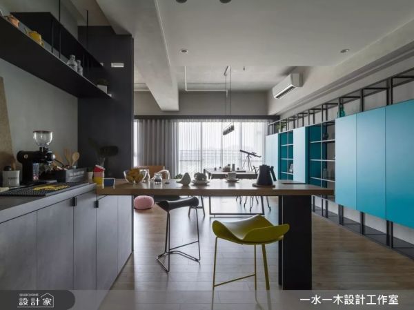 厨房与客厅餐厅相邻的大开间,让小户型瞬间放大30%