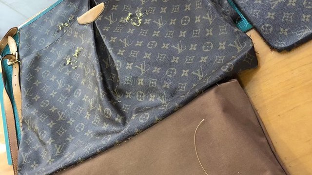 Lv旧包手工改造篇一 Lv包包改造 旧款换新款拆包手工 女包 什么值得买