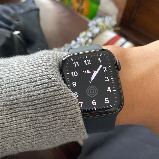 apple苹果watchseries5智能手表gps蜂窝版不锈钢表壳运动型表带40mm