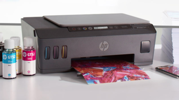 支持微信打印、单张1分钱成本：HP 惠普 Smart Tank 518 惠彩连供打印一体机
