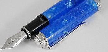 晒单——我的第一支百利金M805靓丽蓝钢笔