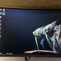 为了我自己的那一亩三分地的电脑桌面，双十一终于采购了一台2K-27寸HKC曲屏显示器